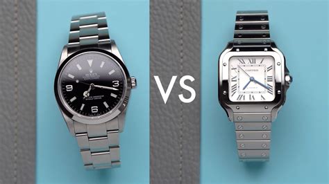 rolex explorer vs cartier santos|Cartier vs Rolex: Comparing Two Iconic Luxury Watch Brands.